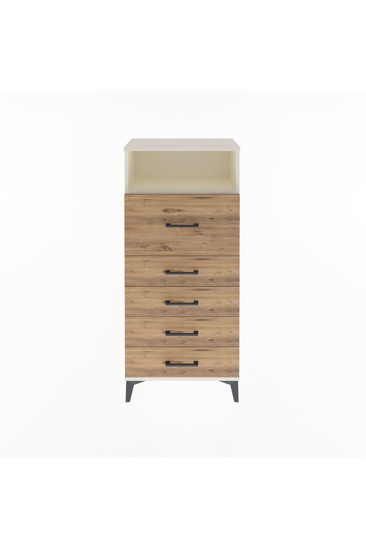 Arges Dolap Tek Raflı 5 Çekmeceli 60x30x134 - S17M086V3A