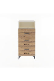 Arges Dolap Tek Raflı 5 Çekmeceli 60x30x134 - S17M086V3A