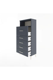 Arges Dolap Tek Raflı 5 Çekmeceli 60x30x134 - S17M086V5A