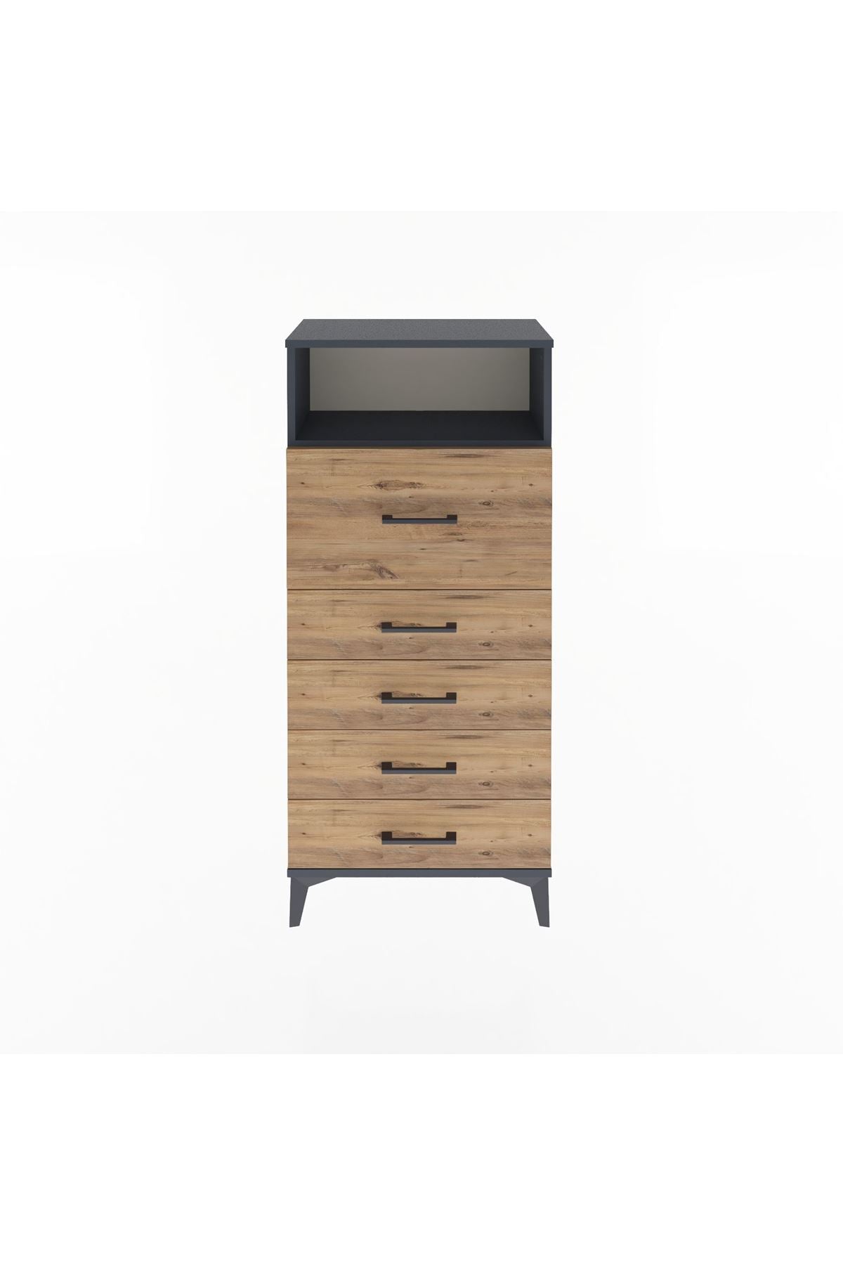 Arges Dolap Tek Raflı 5 Çekmeceli 60x30x134 - S17M086V6A