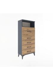 Arges Dolap Tek Raflı 5 Çekmeceli 60x30x134 - S17M086V6A