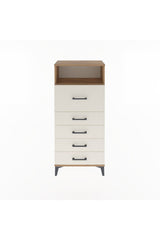 Arges Dolap Tek Raflı 5 Çekmeceli 60x30x134