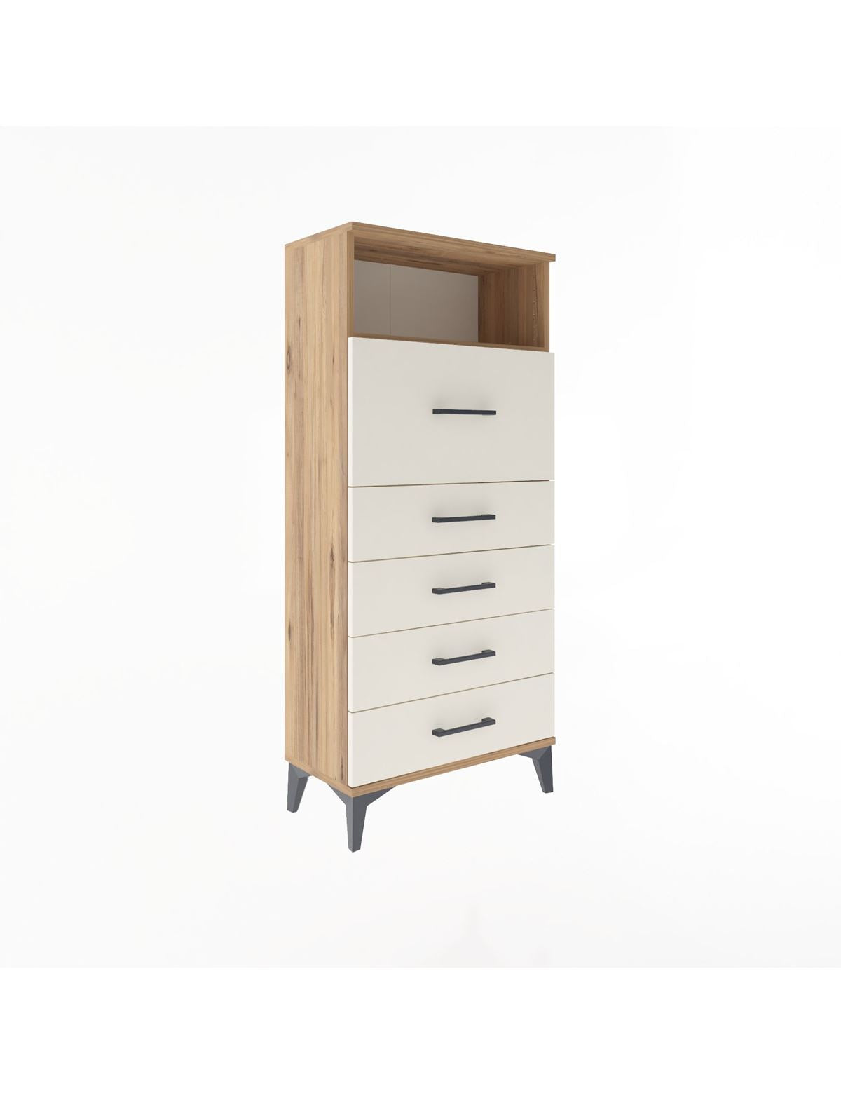 Arges Dolap Tek Raflı 5 Çekmeceli 60x30x134 - S17M086V7A