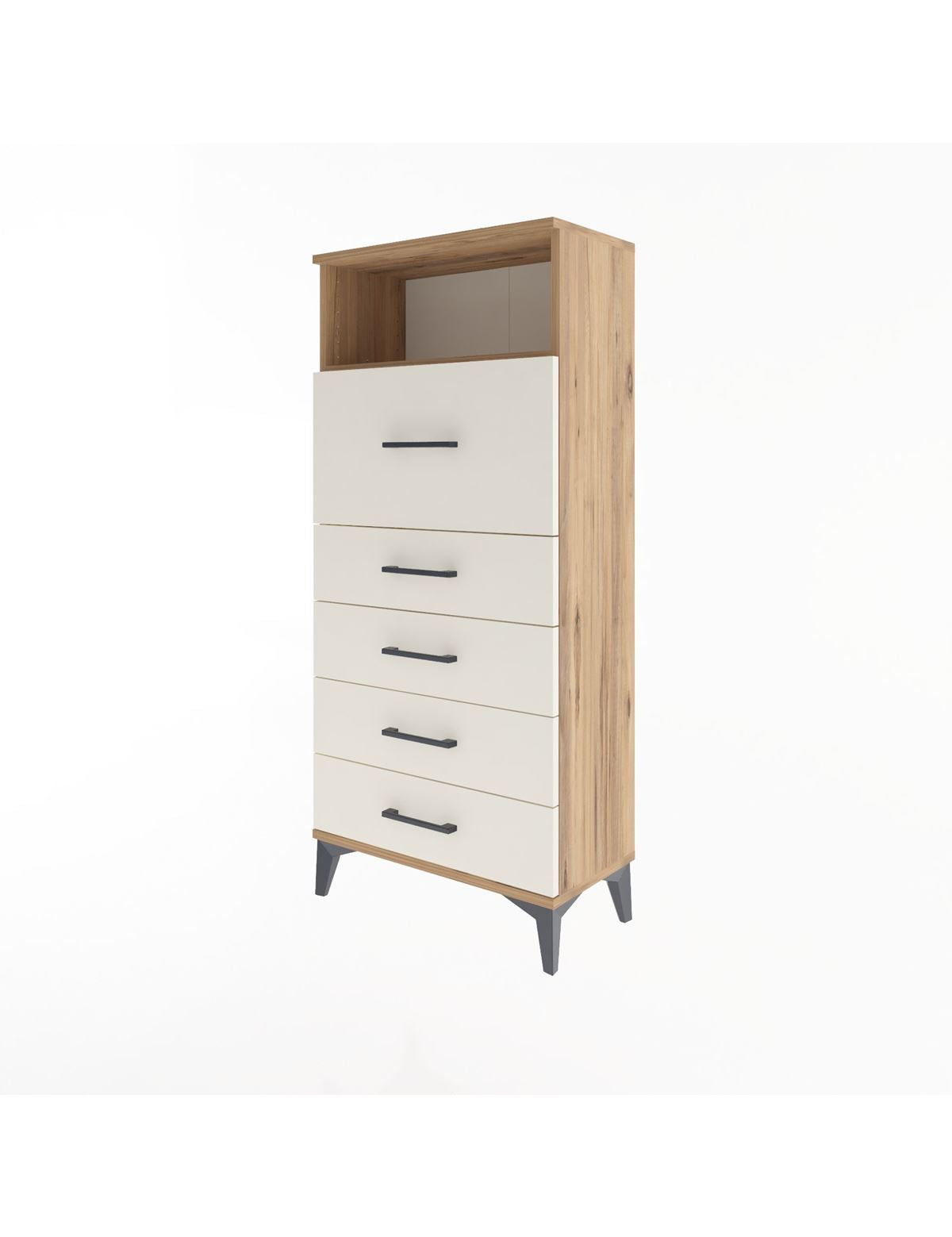 Arges Dolap Tek Raflı 5 Çekmeceli 60x30x134 - S17M086V7A