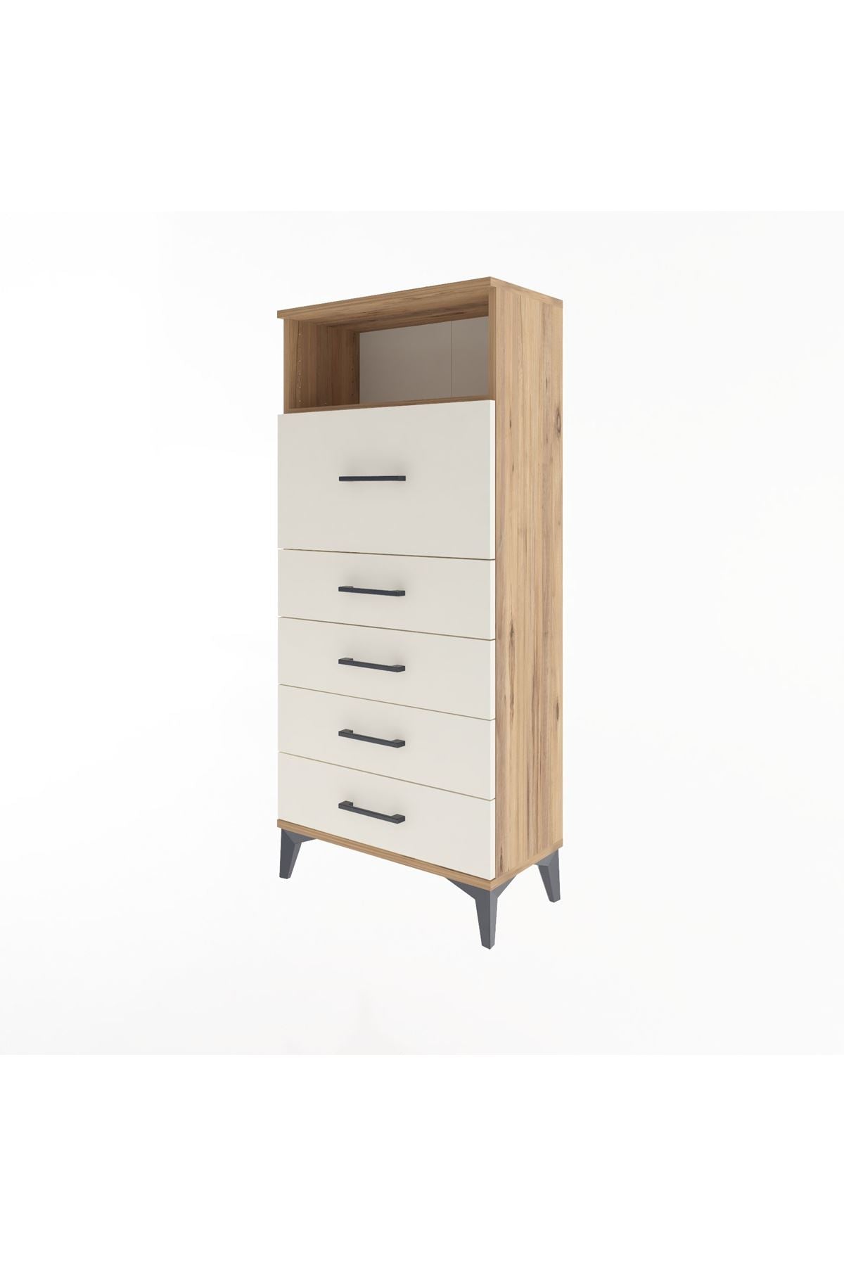 Arges Dolap Tek Raflı 5 Çekmeceli 60x30x134 - S17M086V7A