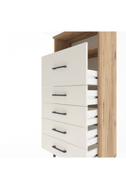 Arges Dolap Tek Raflı 5 Çekmeceli 60x30x134 - S17M086V7A