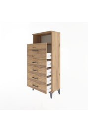 Arges Dolap Tek Raflı 5 Çekmeceli 60x30x134 - S17M086V9A