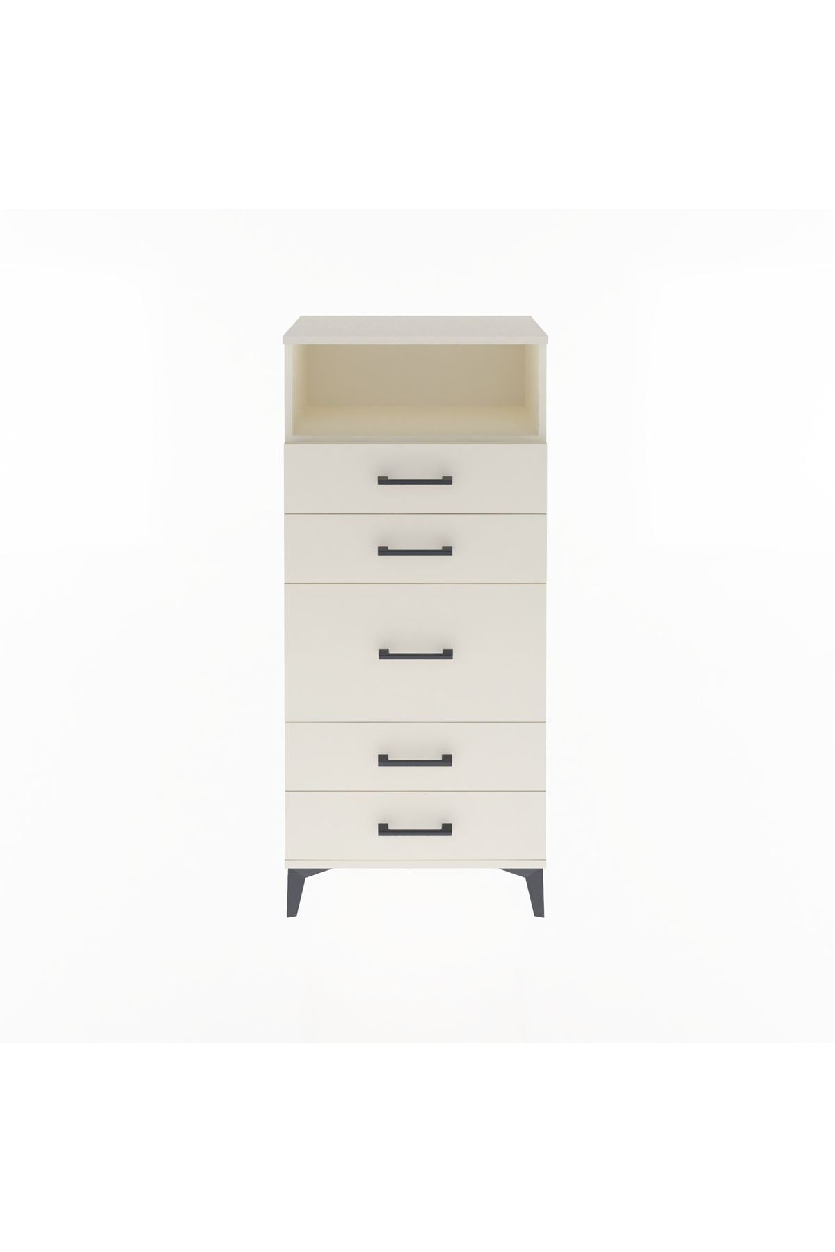 Arges Dolap Tek Raflı 5 Çekmeceli 60x30x134 - S17M087V1A