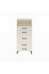 Arges Dolap Tek Raflı 5 Çekmeceli 60x30x134