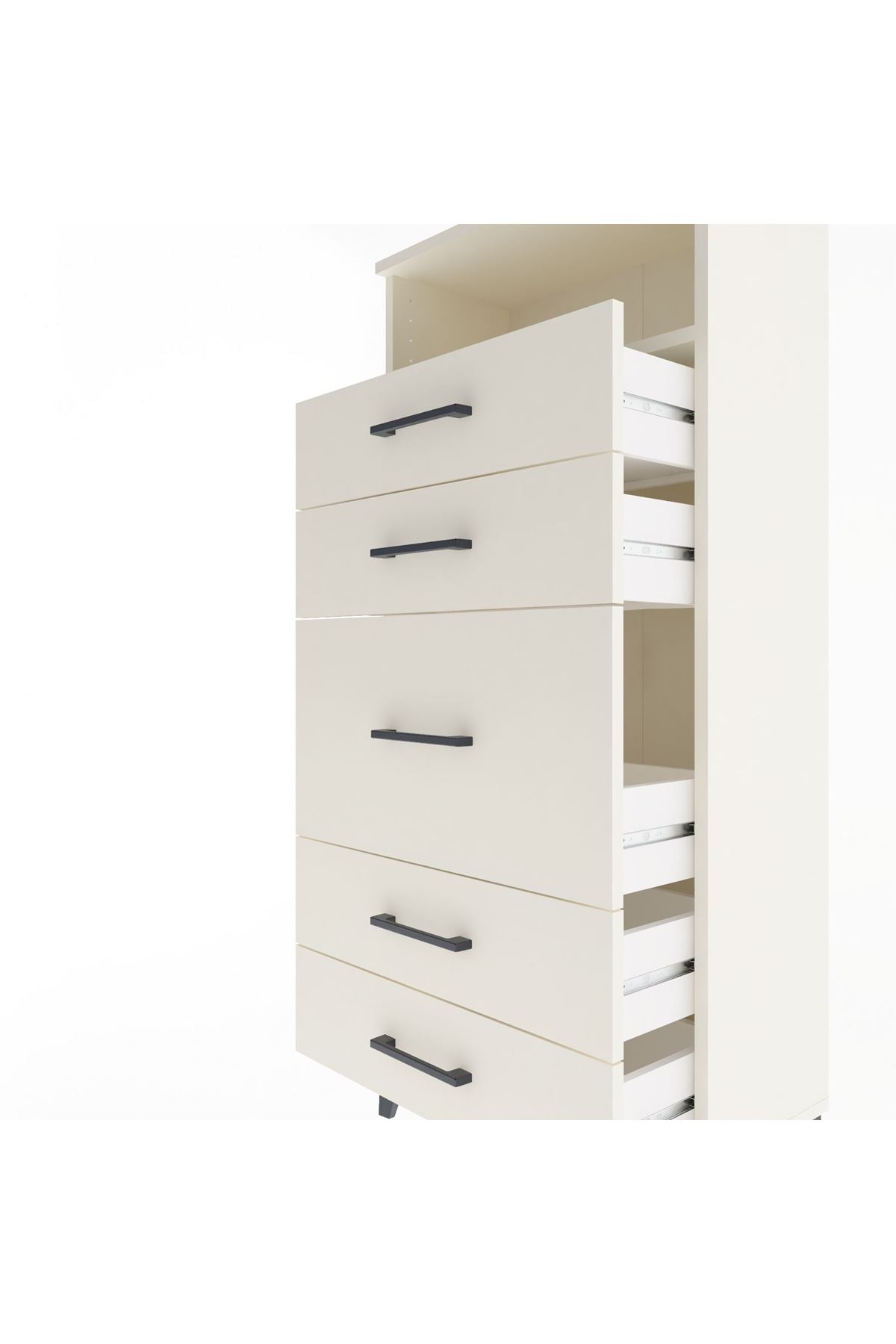 Arges Dolap Tek Raflı 5 Çekmeceli 60x30x134 - S17M087V1A