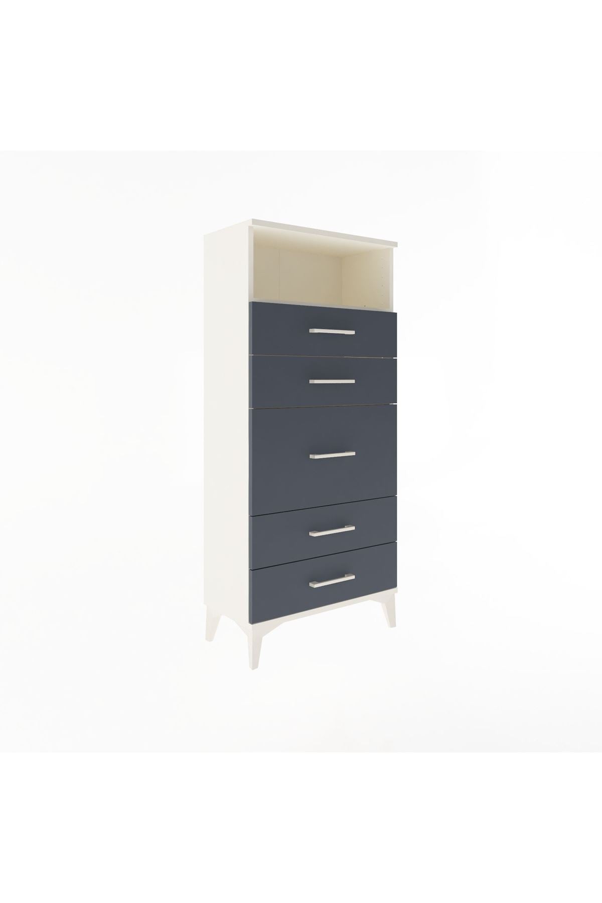 Arges Dolap Tek Raflı 5 Çekmeceli 60x30x134 - S17M087V2A