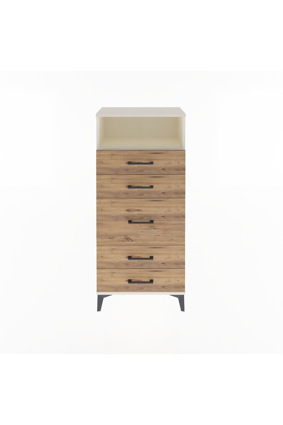 Arges Dolap Tek Raflı 5 Çekmeceli 60x30x134 - S17M087V3A