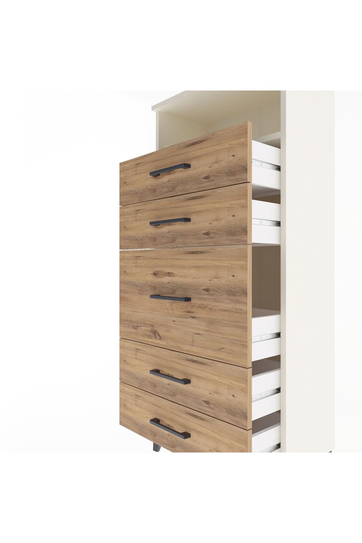 Arges Dolap Tek Raflı 5 Çekmeceli 60x30x134 - S17M087V3A
