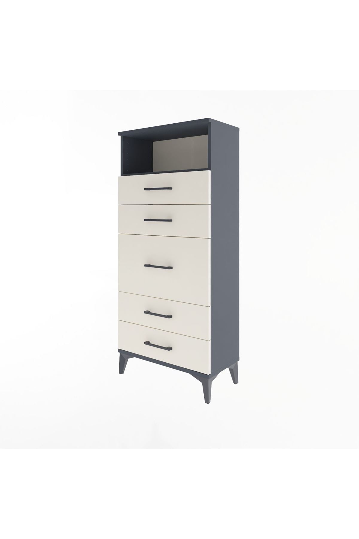 Arges Dolap Tek Raflı 5 Çekmeceli 60x30x134 - S17M087V4A