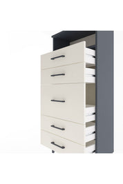 Arges Dolap Tek Raflı 5 Çekmeceli 60x30x134 - S17M087V4A