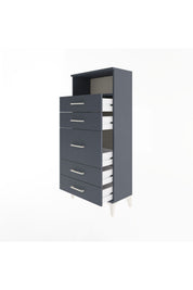 Arges Dolap Tek Raflı 5 Çekmeceli 60x30x134 - S17M087V5A