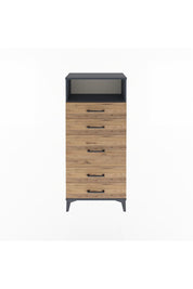 Arges Dolap Tek Raflı 5 Çekmeceli 60x30x134 - S17M087V6A
