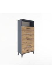 Arges Dolap Tek Raflı 5 Çekmeceli 60x30x134 - S17M087V6A
