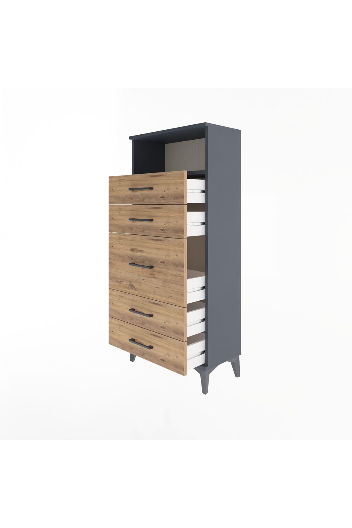 Arges Dolap Tek Raflı 5 Çekmeceli 60x30x134 - S17M087V6A