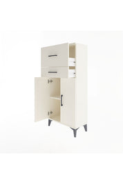 Arges Dolap Tek Raflı 2 Çekmeceli 2 Kapaklı 60x30x134 - S17M089V1A