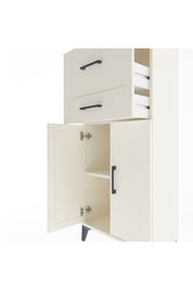Arges Dolap Tek Raflı 2 Çekmeceli 2 Kapaklı 60x30x134 - S17M089V1A