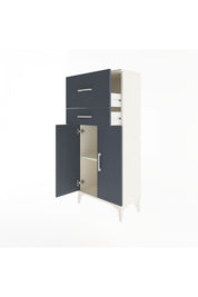 Arges Dolap Tek Raflı 2 Çekmeceli 2 Kapaklı 60x30x134 - S17M089V2A