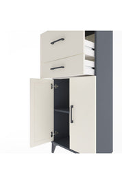 Arges Dolap Tek Raflı 2 Çekmeceli 2 Kapaklı 60x30x134 - S17M089V4A