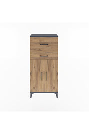 Arges Dolap Tek Raflı 2 Çekmeceli 2 Kapaklı 60x30x134 - S17M089V6A
