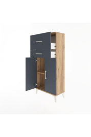Arges Dolap Tek Raflı 2 Çekmeceli 2 Kapaklı 60x30x134 - S17M089V8A