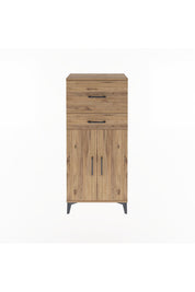 Arges Dolap Tek Raflı 2 Çekmeceli 2 Kapaklı 60x30x134 - S17M089V9A