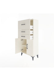 Arges Dolap Tek Raflı 3 Çekmeceli 2 Kapaklı 60x30x134 - S17M090V1A