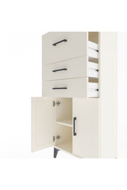 Arges Dolap Tek Raflı 3 Çekmeceli 2 Kapaklı 60x30x134 - S17M090V1A