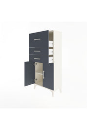 Arges Dolap Tek Raflı 3 Çekmeceli 2 Kapaklı 60x30x134 - S17M090V2A