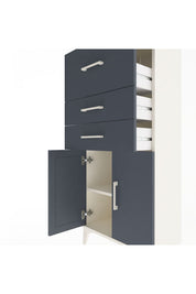 Arges Dolap Tek Raflı 3 Çekmeceli 2 Kapaklı 60x30x134 - S17M090V2A