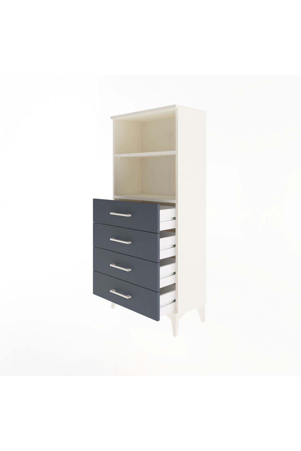 Arges Dolap 2 Raflı 4 Çekmeceli 60x30x134 - S17M053V2A