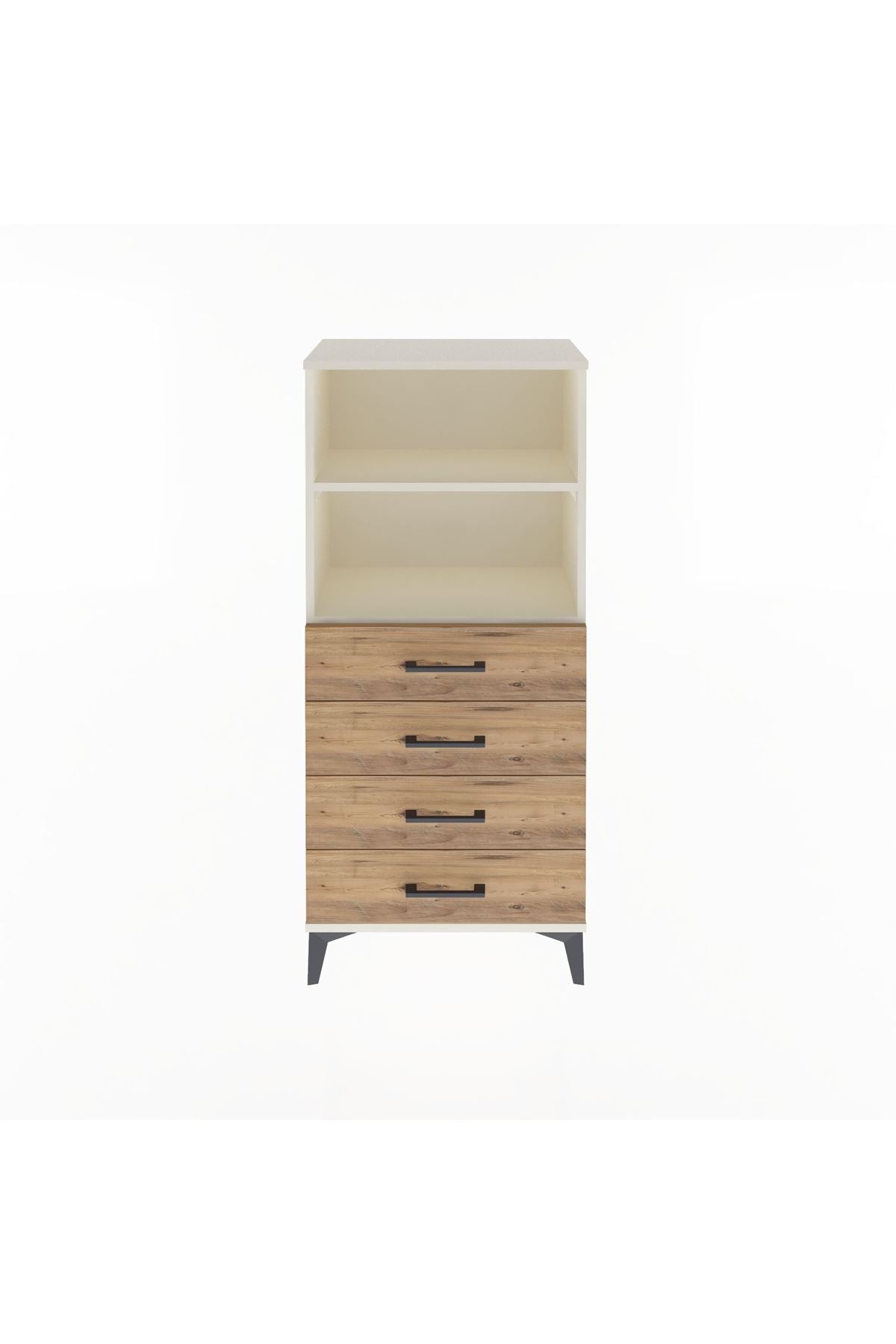 Arges Dolap 2 Raflı 4 Çekmeceli 60x30x134 - S17M053V3A