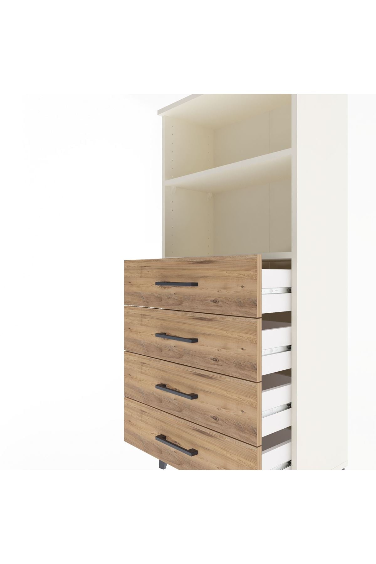 Arges Dolap 2 Raflı 4 Çekmeceli 60x30x134 - S17M053V3A
