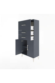Arges Dolap Tek Raflı 3 Çekmeceli 2 Kapaklı 60x30x134 - S17M090V5A