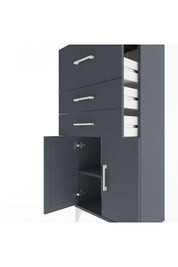 Arges Dolap Tek Raflı 3 Çekmeceli 2 Kapaklı 60x30x134 - S17M090V5A
