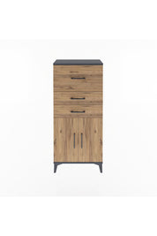 Arges Dolap Tek Raflı 3 Çekmeceli 2 Kapaklı 60x30x134 - S17M090V6A