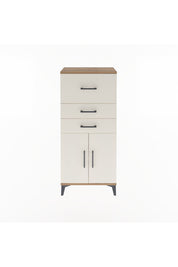 Arges Dolap Tek Raflı 3 Çekmeceli 2 Kapaklı 60x30x134 - S17M090V7A