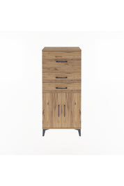 Arges Dolap Tek Raflı 3 Çekmeceli 2 Kapaklı 60x30x134 - S17M090V9A