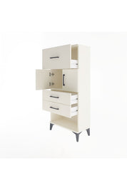 Arges Dolap Tek Raflı 3 Çekmeceli 2 Kapaklı 60x30x134 - S17M091V1A