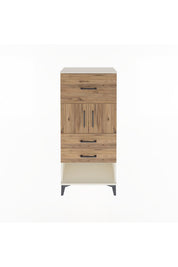 Arges Dolap Tek Raflı 3 Çekmeceli 2 Kapaklı 60x30x134 - S17M091V3A