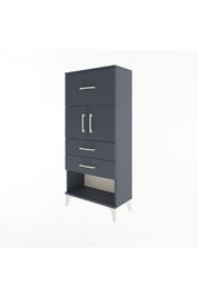 Arges Dolap Tek Raflı 3 Çekmeceli 2 Kapaklı 60x30x134 - S17M091V5A