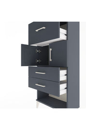 Arges Dolap Tek Raflı 3 Çekmeceli 2 Kapaklı 60x30x134 - S17M091V5A