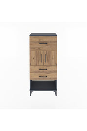 Arges Dolap Tek Raflı 3 Çekmeceli 2 Kapaklı 60x30x134 - S17M091V6A