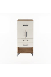 Arges Dolap Tek Raflı 3 Çekmeceli 2 Kapaklı 60x30x134 - S17M091V7A