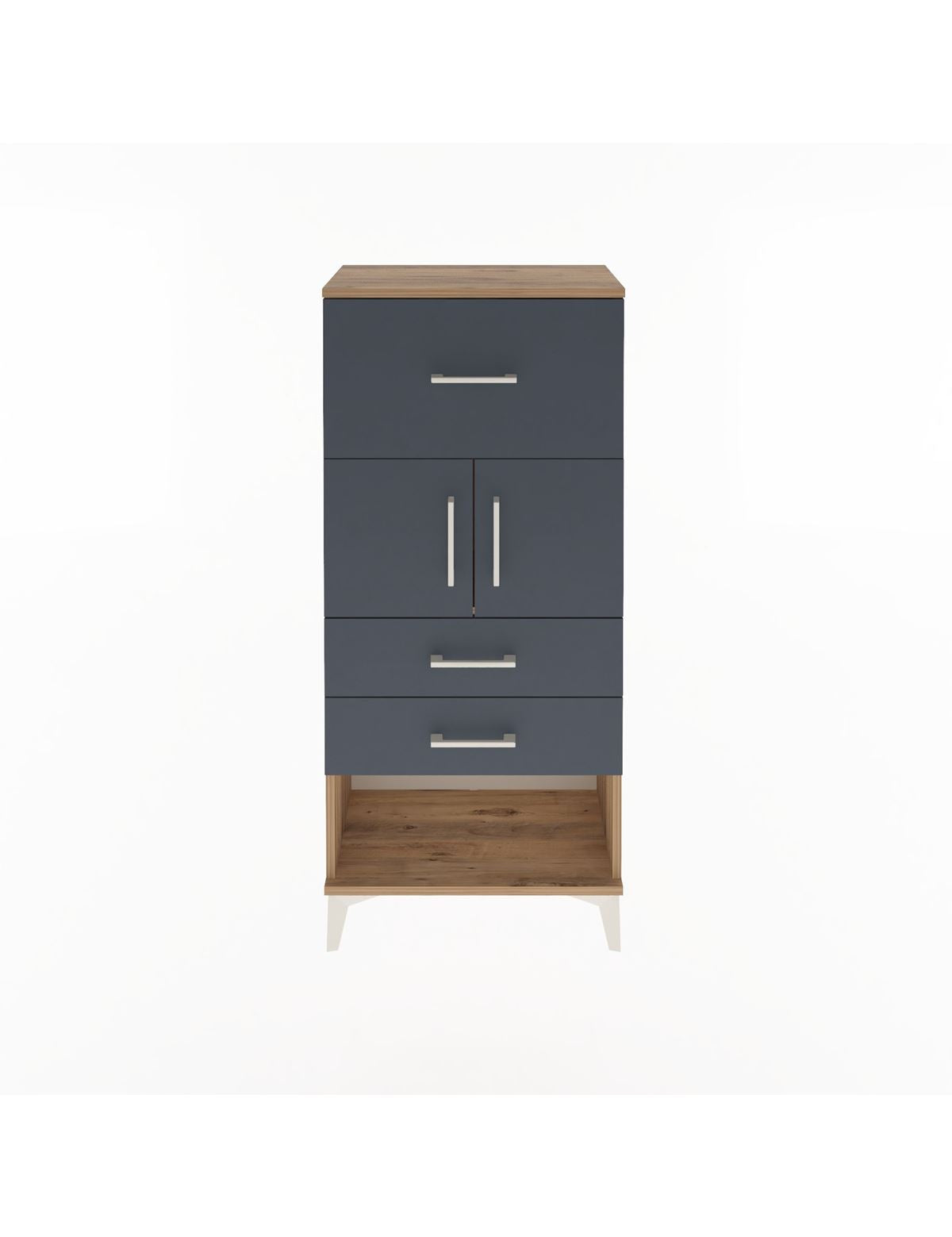 Arges Dolap Tek Raflı 3 Çekmeceli 2 Kapaklı 60x30x134 - S17M091V8A