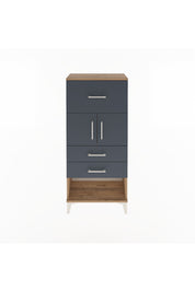 Arges Dolap Tek Raflı 3 Çekmeceli 2 Kapaklı 60x30x134 - S17M091V8A